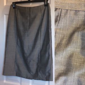 Classic lightweight wool blend gray pencil skirt